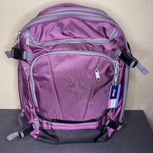 Ebags Mother Lode JR. Travel Backpack Purple Convertible Luggage Expandable New